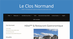 Desktop Screenshot of closnormandhotel.com